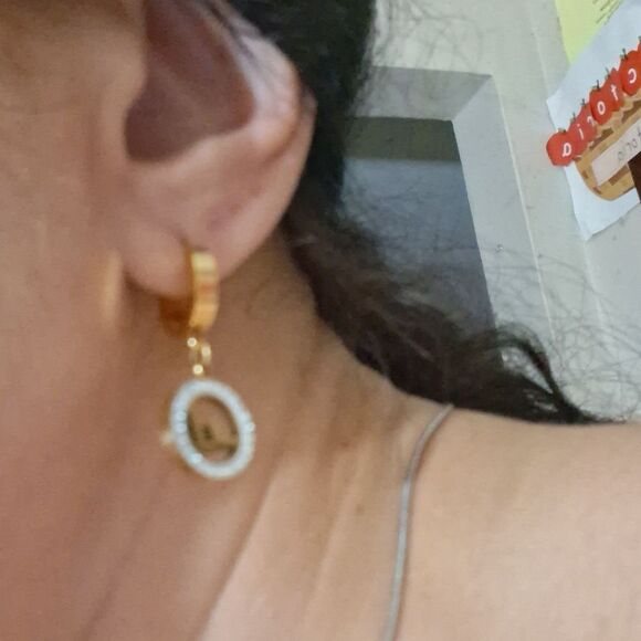 FENDI Gold and Silver HOOP Earrings - Picture 7 of 7